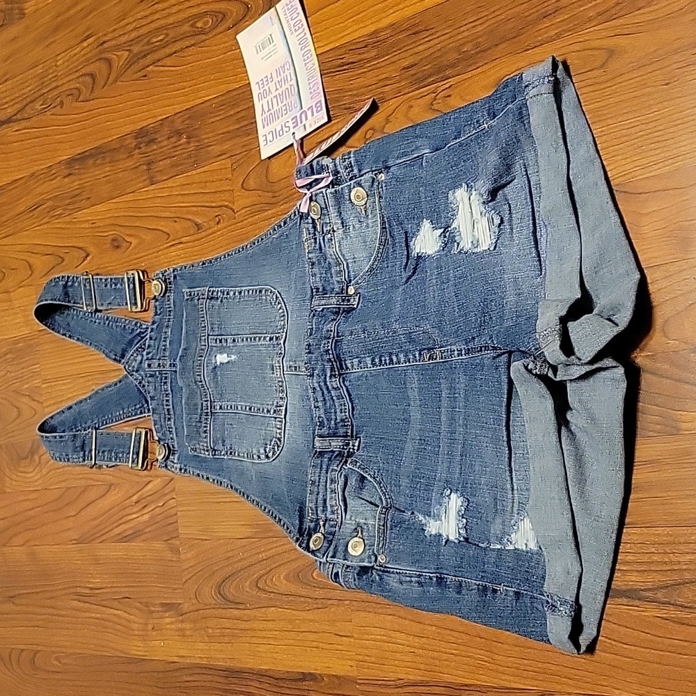 🆕 blue spice rolled cuff shortall